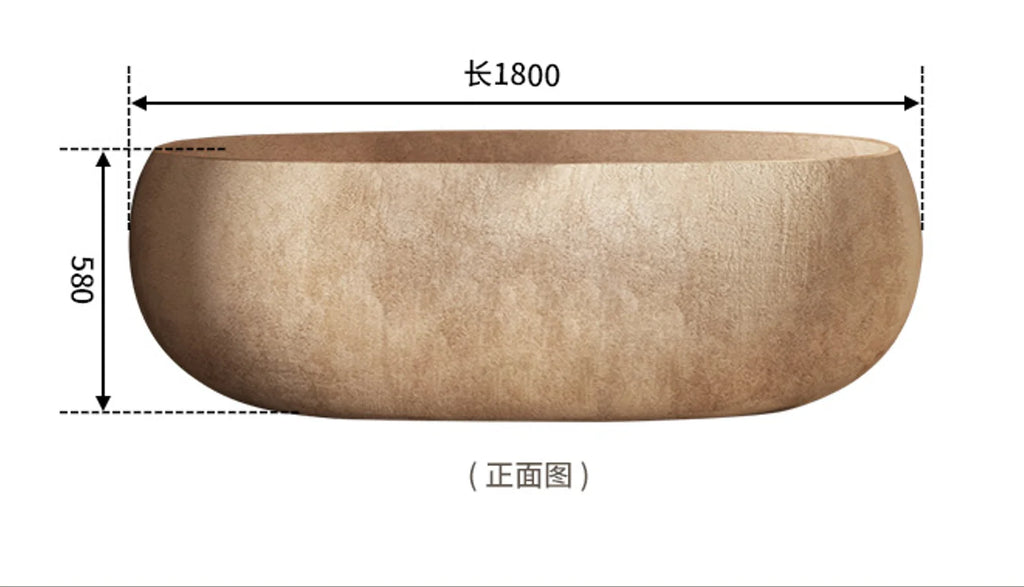Any Size Custom Retro Oval Bathtub Compact Freestanding Soaking Tub Home Bathroom All Spaces Heat Retention Easy Clean Body Cont