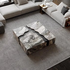 Any Size Custom Square Marble Coffee Table Italian Minimalist Viral Design Spacious Living Room Heat Scratch Resistant Customiza