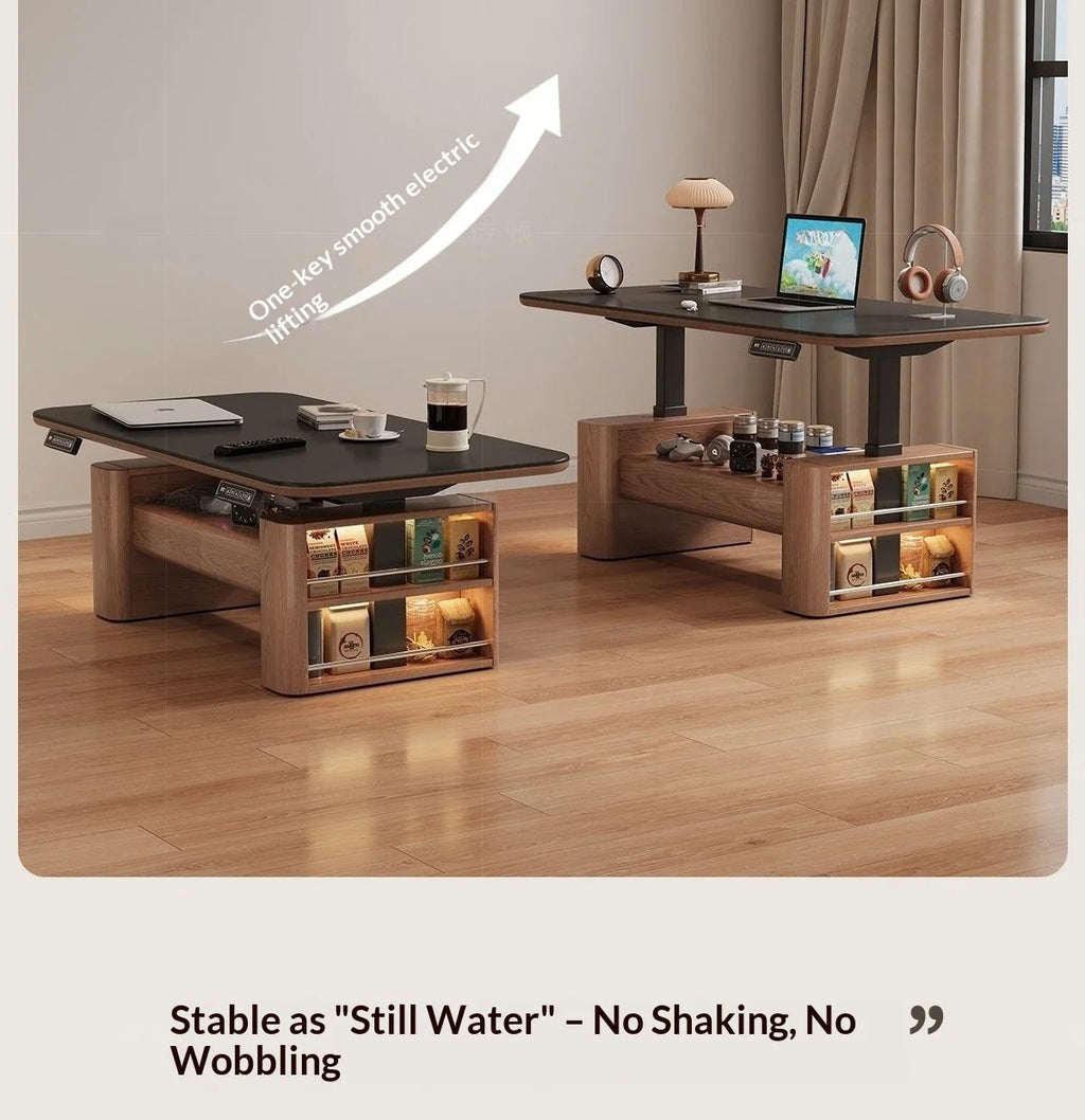 Any Size Custom Nordic Style Electric Lift Coffee Table Sturdy Durable Living Room Home Luxury Multi Functional Tea Table Furnit