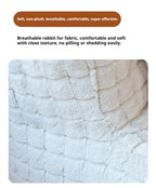 Italian Faux Rabbit Fur Bean Bag Chair, Adjustable Lounge Sac for Living Room & Bedroom, Mixed Filling & Ergonomic, White