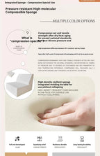 Vacuum-Compressed Modular Sofa, Wabi-Sabi Sherpa Fabric Sectional with High-Elastic Foam, Cream Mid-Century Style, Space Saving