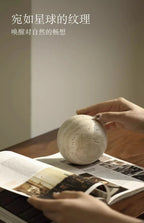 Wabi-Sabi Travertine Marble Sphere, Hand-Polished Natural Stone Ball Decor for Living Room, Entryway, office, Hotel Organic