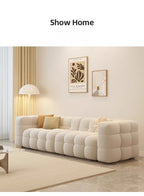 Straight row Split design soft bread module sofa berber fleece comfortable living room sofa apartment home furniture accessories