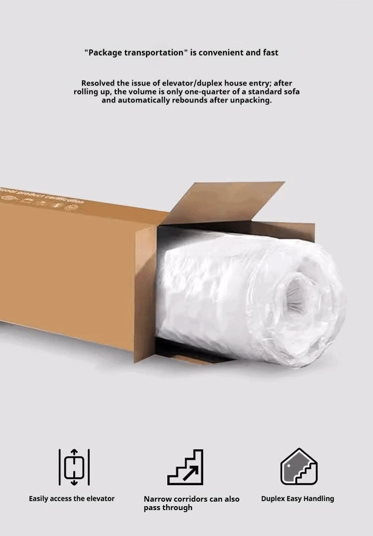 Vacuum Compressed Caterpillar Chair, Mid-Century Hugging 3D Seat with 5-Zone Support, High-Elasticity Sherpa Foam, Small Space