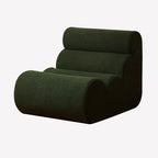 Vacuum Compressed Caterpillar Chair, Mid-Century Hugging 3D Seat with 5-Zone Support, High-Elasticity Sherpa Foam, Small Space