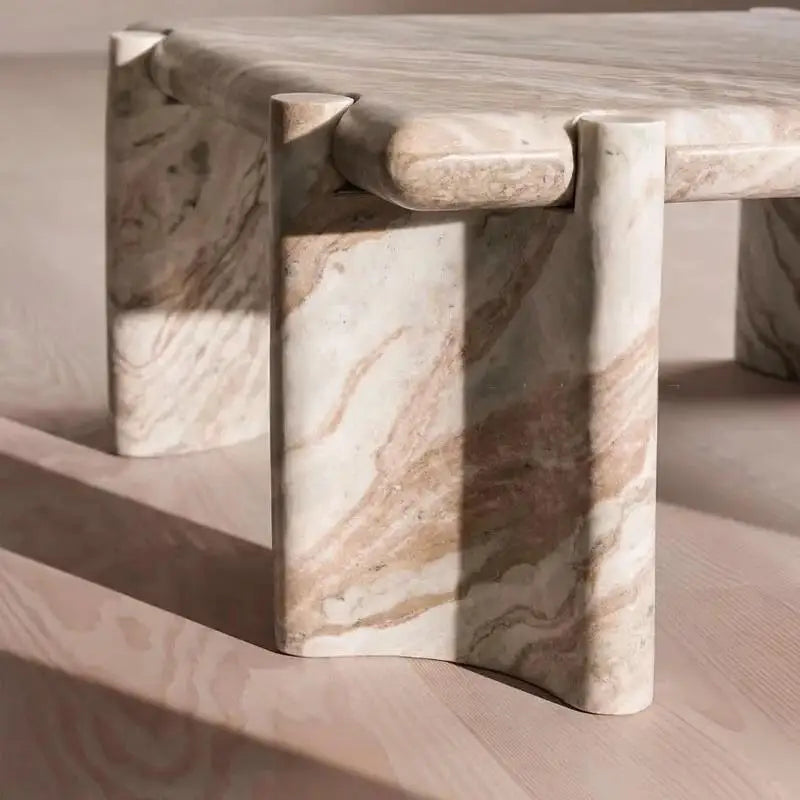 Any Size Custom Modern Minimalist Marble Coffee Table Creative Luxury Natural Stone Heat Scratch Resistant Artisan Customizable