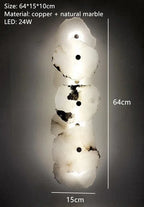 Creative Marble LED Wall Sconce Minimalist Lighting Fixture Living Room Bedroom Bedside Dining Room Corridor Home Decor