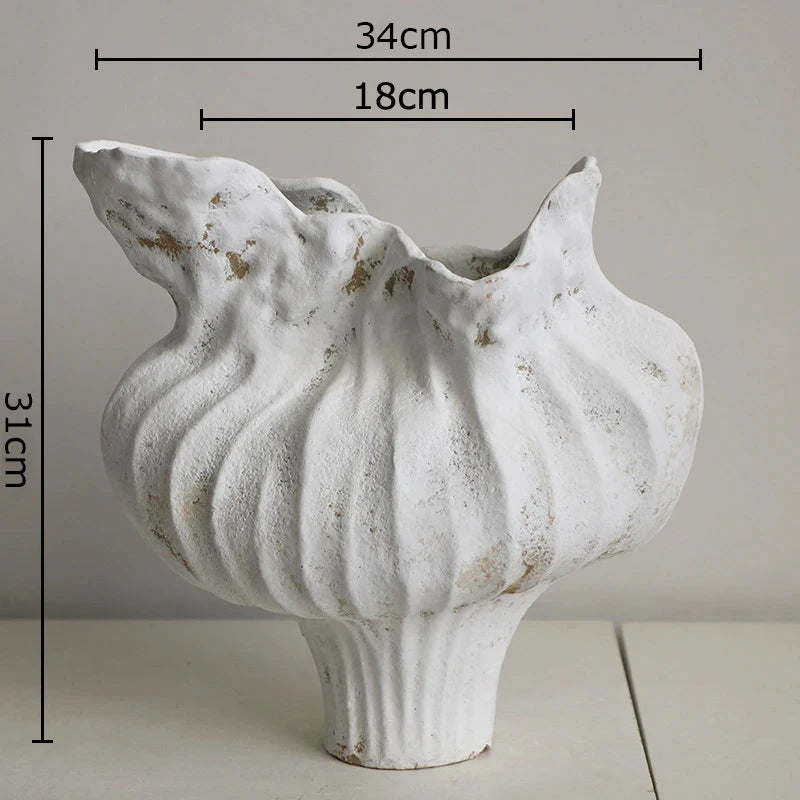 Wabi Sabi Style Painted Porcelain Vase Plant Pots Table Decoration Flowers Arrangement Floral Vases Room Aesthetic Decor