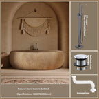 Any Size Custom Retro Oval Bathtub Compact Freestanding Soaking Tub Home Bathroom All Spaces Heat Retention Easy Clean Body Cont