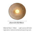 Nordic Creative Retro Round Wall Lamp Wabi-sabi Resin Sconces for Living Room Bedroom Bedside Hotel Corridor  Decor lightig