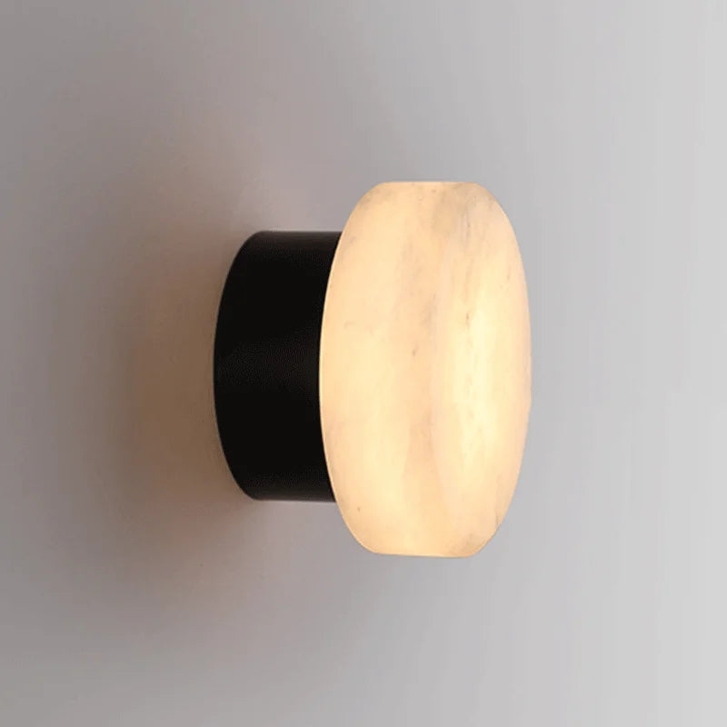 Luxury Spain natural Marble Round Wall Lamp Nordic Modern LED room Light living room Bedroom Passage corridor High-end Fixture