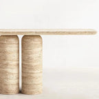 Any Size Custom Italian Travertine Entryway Console Luxury Wall Mounted Hall Table Villa Heat Scratch Resistant Anti Bacterial S
