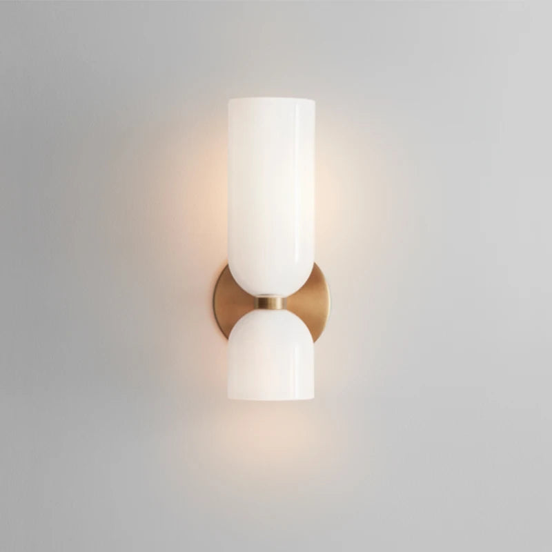 Nordic minimalist creative glass wall lamp hallway foyer bedroom living room bedside lamp study art light luxury wall lamp