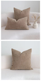 Coffee Brown Maillard Cushion Cover Retro Geometric Jacquard Pillow Case Wabi Sabi Pillow Covers Decorative Modern Luxury Home
