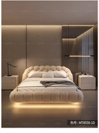 Lambswool Floating Bed Aesthetics Princess Wedding High End Quality Bed Modern Apartment Confortable Muebles Bedroom Furniture