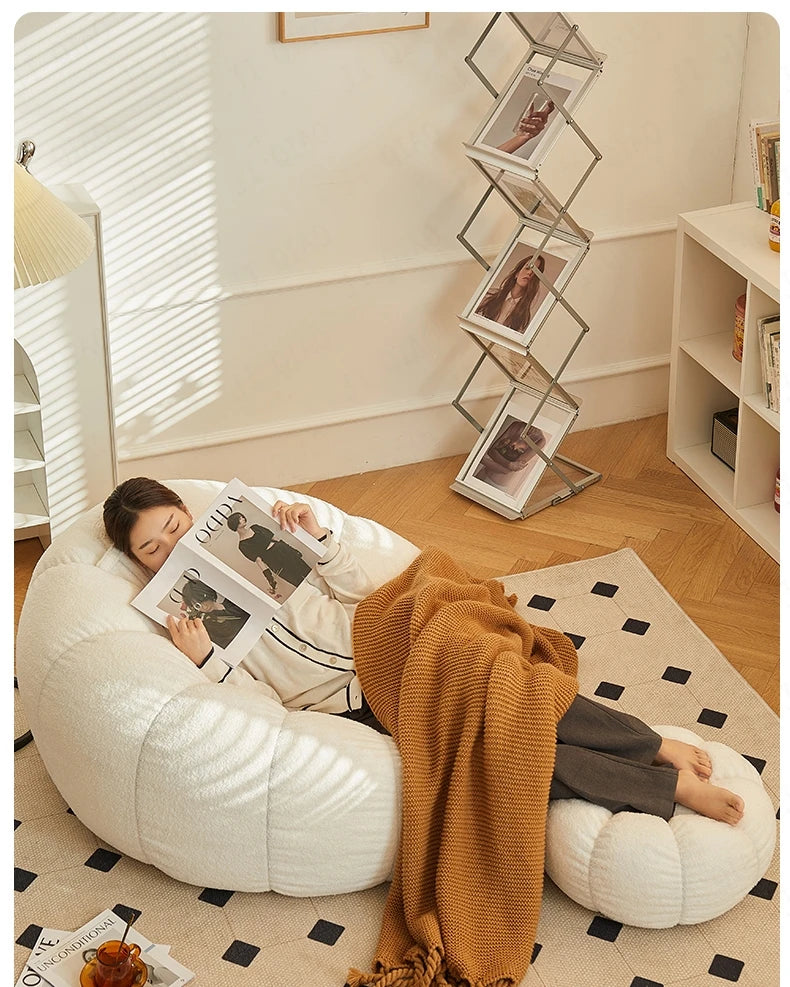 Lazy Sofa Sofa Chair balcony Leisure sleep Sofa living room sofas Modern easy chair small Sofa with Stool Bedroom Furniture