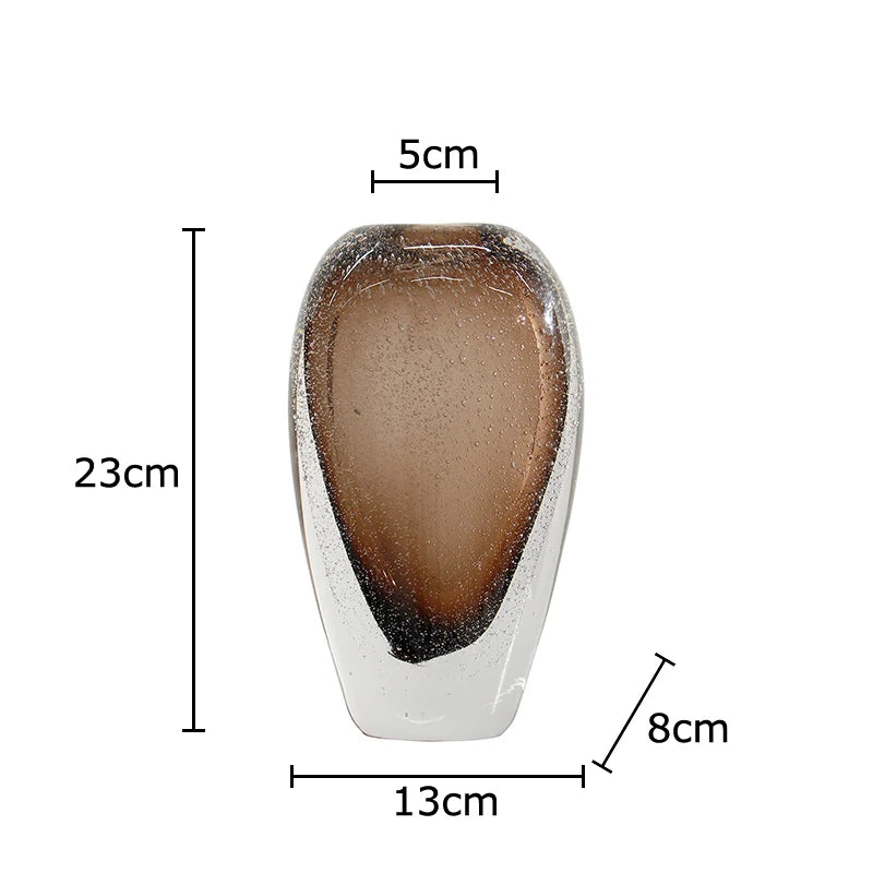 Double-layer Bubble Glass Vase Hydroponics Plant Pots Table Decoration Flower Arrangement Floral Vases Room Aesthetic Decor