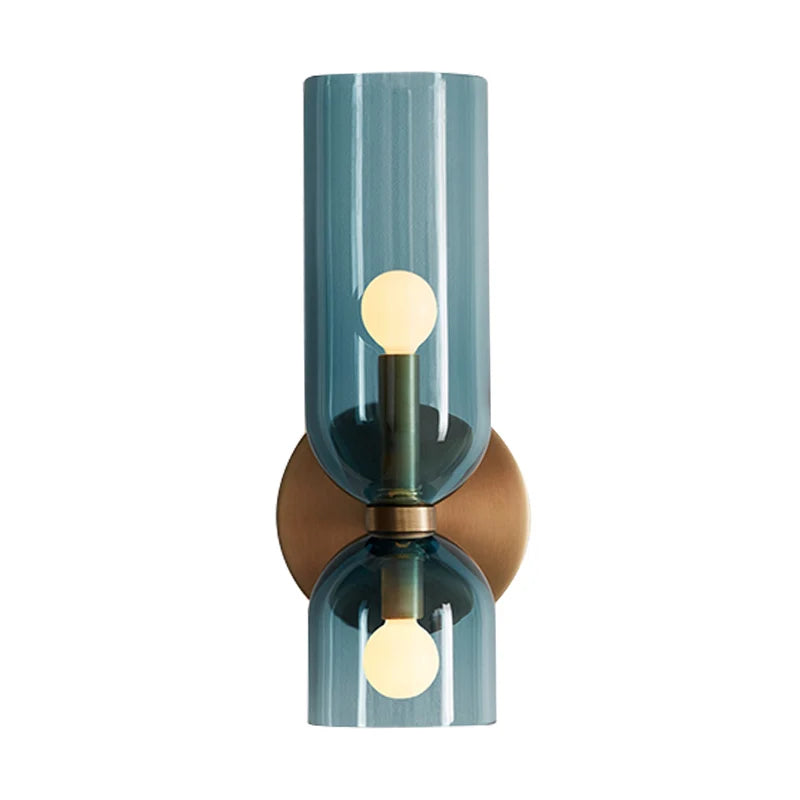 Nordic minimalist creative glass wall lamp hallway foyer bedroom living room bedside lamp study art light luxury wall lamp