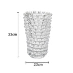 Creative Transparent Wrinkle Glass Vase Desk Decoration Flower Arrangement Hydroponics Flower Pots Floral Vases Modern Decor