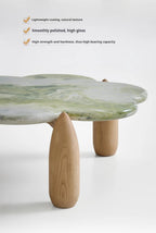 Mountain Stream Coffee Table, Vintage Marble Design for Small Space, Modern Luxury, Heat & Scratch Resistant, Customizable