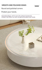 Any Size Custom Italian Minimalist Round Marble Nesting Tables Set Luxury Natural Stone Designer Villa Penthouse Living Room Fur