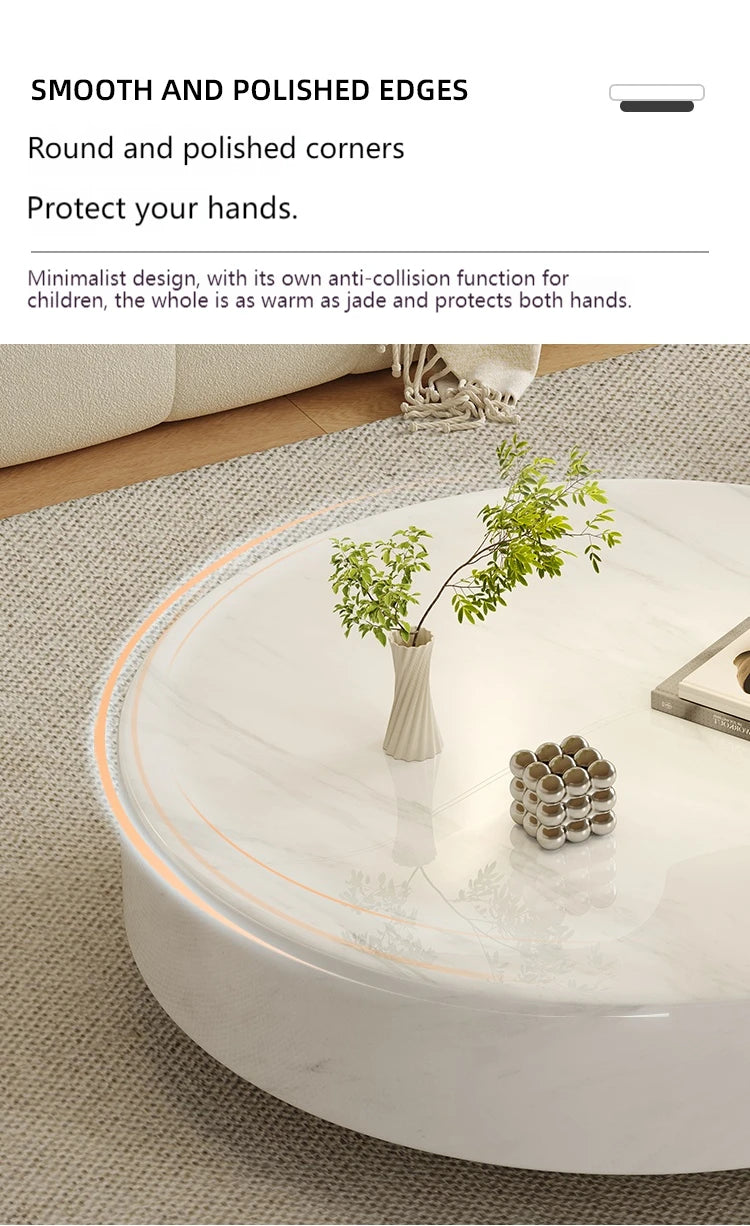 Any Size Custom Italian Minimalist Round Marble Nesting Tables Set Luxury Natural Stone Designer Villa Penthouse Living Room Fur