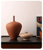 Minimalist Brushed Frosted Ceramic Vase Plant Pots Table Decoration Flowers Arrangement Floral Vases Room Aesthetic Decor