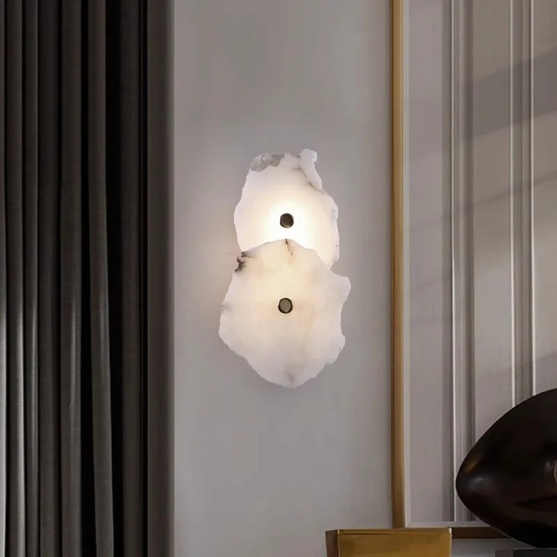 Creative Marble LED Wall Sconce Minimalist Lighting Fixture Living Room Bedroom Bedside Dining Room Corridor Home Decor