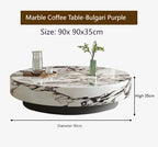 Any Size Custom Italian Minimalist Round Marble Nesting Tables Set Luxury Natural Stone Designer Villa Penthouse Living Room Fur