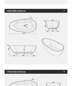 Any Size Custom Italian Luxury Egg Shaped Bathtub Freestanding Soaking Tub Villa Bathroom Spa Whirlpool Tub Modern Luxury Design