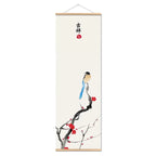 Chinese Style Green Plants Canvas Scroll Painting Poster Canvas Prints Living Room Home Decoration Wall Art Painting Gift