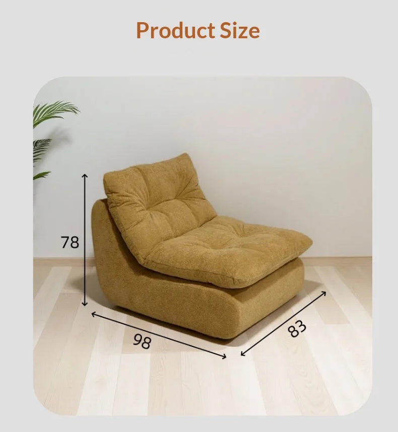 Any Size Custom Compressed Lazy Sofa Flannel Removable Washable Modular Light Easy Move Living Room Bedroom Comfortable Lounge