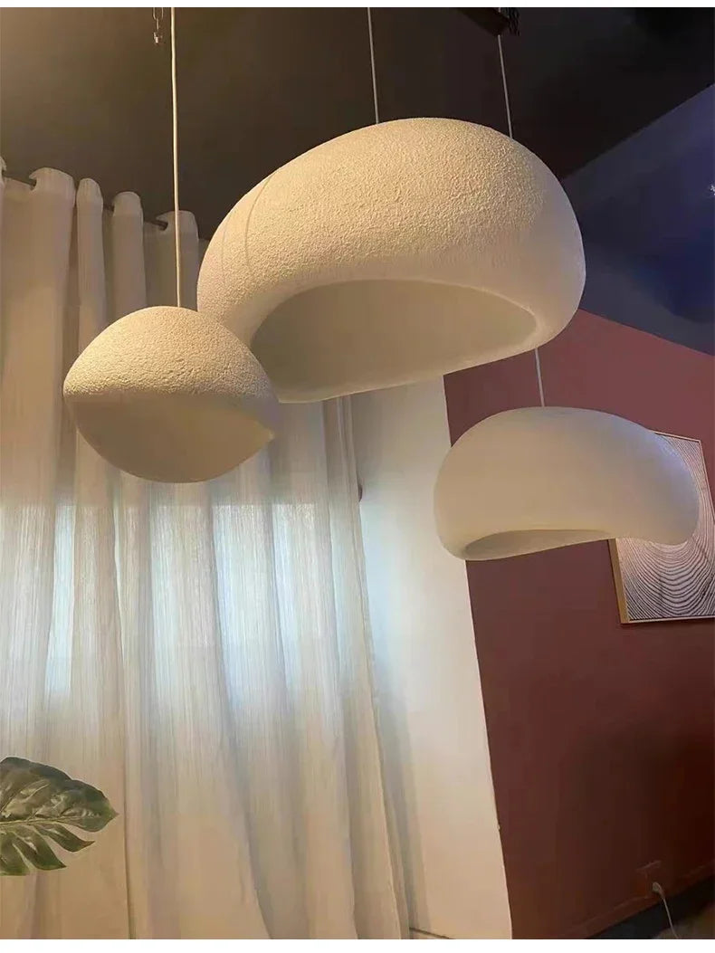 Nordic Wabi Sabi Ceiling Chandelier Modern E27 LED Dining Table Pendant Lights for Living Room Bedroom Loft Decor Hanging Lamp