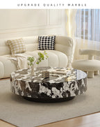 Any Size Custom Italian Minimalist Round Marble Nesting Tables Set Luxury Natural Stone Designer Villa Penthouse Living Room Fur