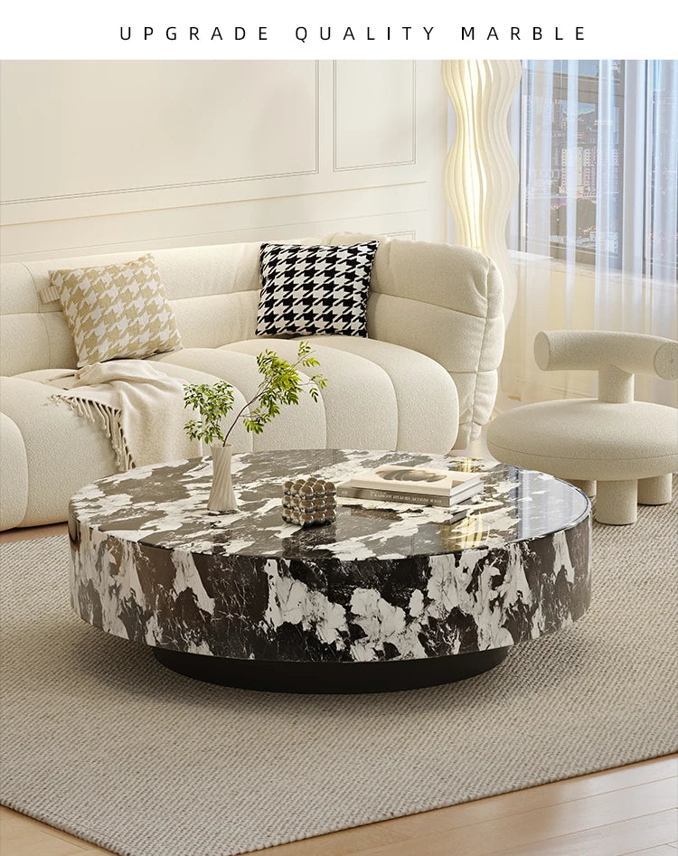 Any Size Custom Italian Minimalist Round Marble Nesting Tables Set Luxury Natural Stone Designer Villa Penthouse Living Room Fur