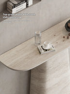 Any Size Custom Travertine Pattern Entryway Console Table Coffee Table Luxury Minimalist Living Room Side Accent Table Furniture