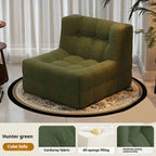 Retro Waffle Texture Chaise Lounge, Chenille Compression Sofa Single Seater, High Resilience & Durable, Modern Luxury Design