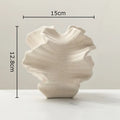 Creative Irregular Wrinkle Vase Abstract Crafts Ceramic Flower Pots Desk Decoration Porcelain Flowers Arrangement Floral Vases