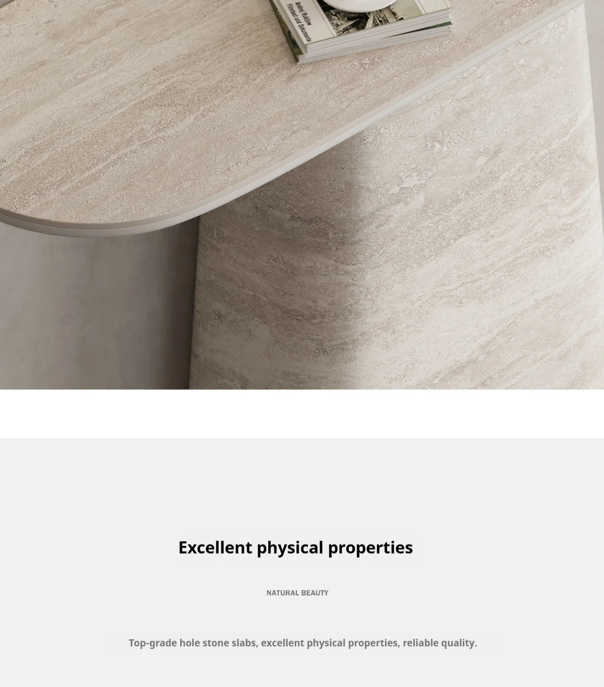 Any Size Custom Travertine Pattern Entryway Console Table Coffee Table Luxury Minimalist Living Room Side Accent Table Furniture