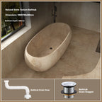 Any Size Custom Retro Oval Bathtub Compact Freestanding Soaking Tub Home Bathroom All Spaces Heat Retention Easy Clean Body Cont