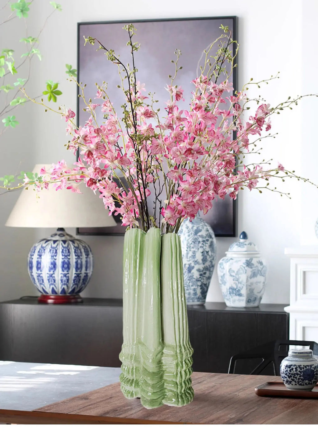 Creative Stacking Ceramic Vase Minimalism Flower Pots Desk Decoration Flowers Arrangement Floral Vases Room Aesthetic Decor