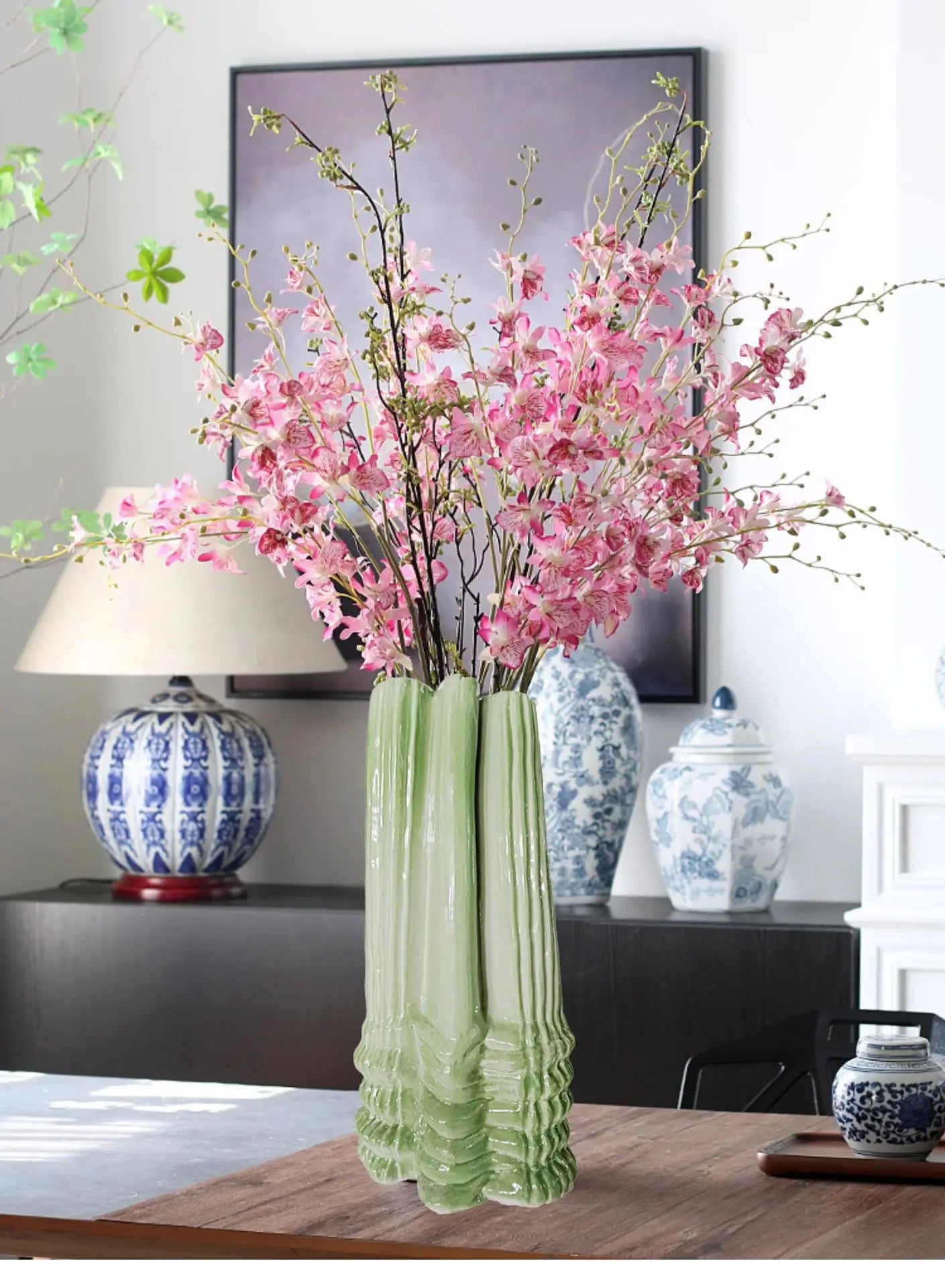 Creative Stacking Ceramic Vase Minimalism Flower Pots Desk Decoration Flowers Arrangement Floral Vases Room Aesthetic Decor