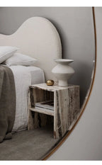 Italian Minimalist Calacatta Side Table, Mobile Square End Table for Living Room, One-Piece Natural Marble, Artistic & Customize