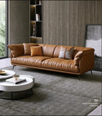 Modern Minimalist Living Room Leather Sofa  Apartment Furniture Set Combination Wtih Customzied Color