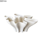 Floral Shaped Ceramic Vase Hydroponics Flower Pots Desk Decoration Flower Arrangement Modern Crafts Vases Room Aesthetic Decor