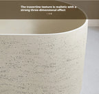 Any Size Custom Japanese Wabi Sabi Cultured Stone Bathtub Artistic Freestanding Soaking Tub Heat Retention Easy Clean Body Conto