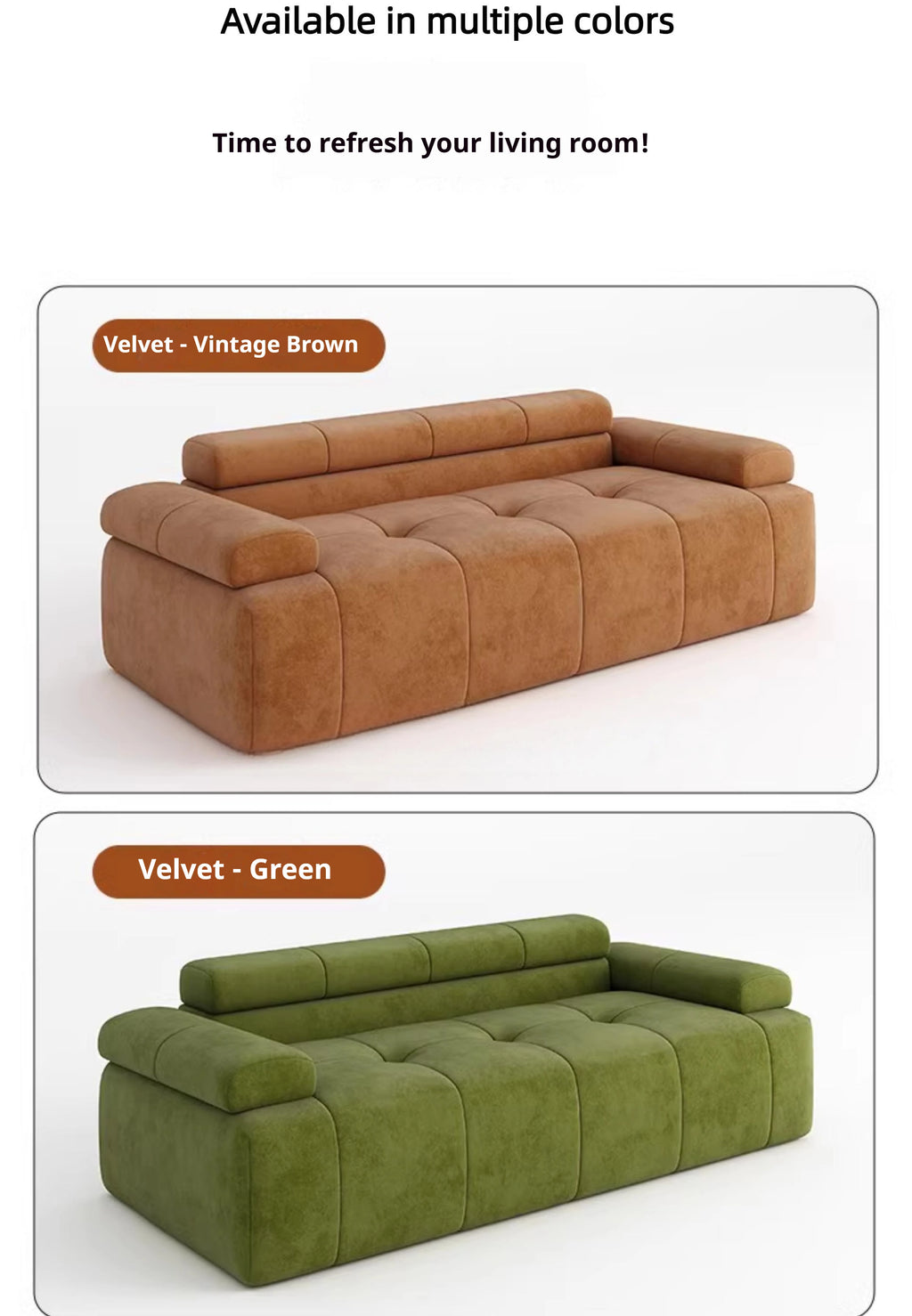 Any Size Custom Modern Comfort Luxury Puff Sofa Vacuum Roll Pack Compression Design Living Room Home Leisure Sofa Dual Use Sofa