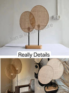 H5-Wabi Sabi Wall Lamp Japanese Room Decor Rattan Lamp Hand-woven Living Room Bedroom Beside Retro Study Corridor Aisle Light