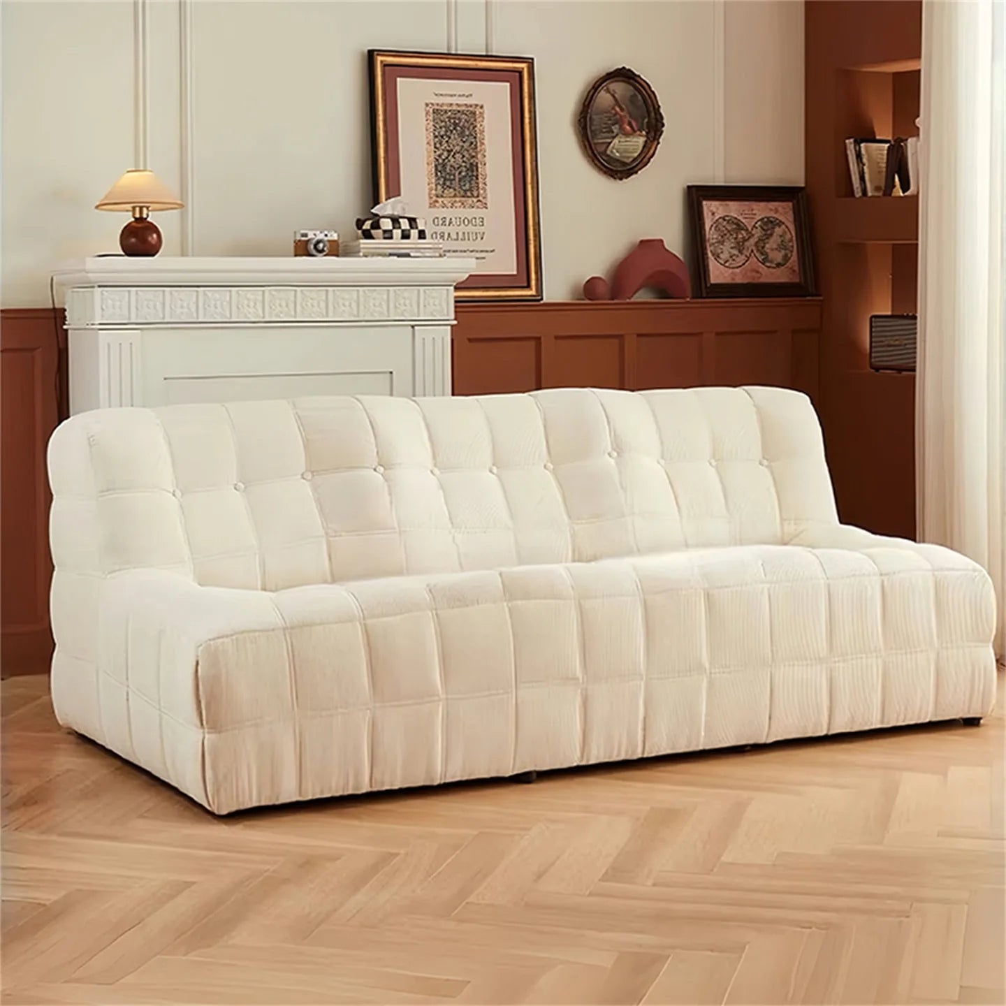 Any Size Custom Chenille Togo Lazy Sofa 6 Pleats 5 Buttons Plump Filling Compressed Shipping Multi Colors Available Cozy Living