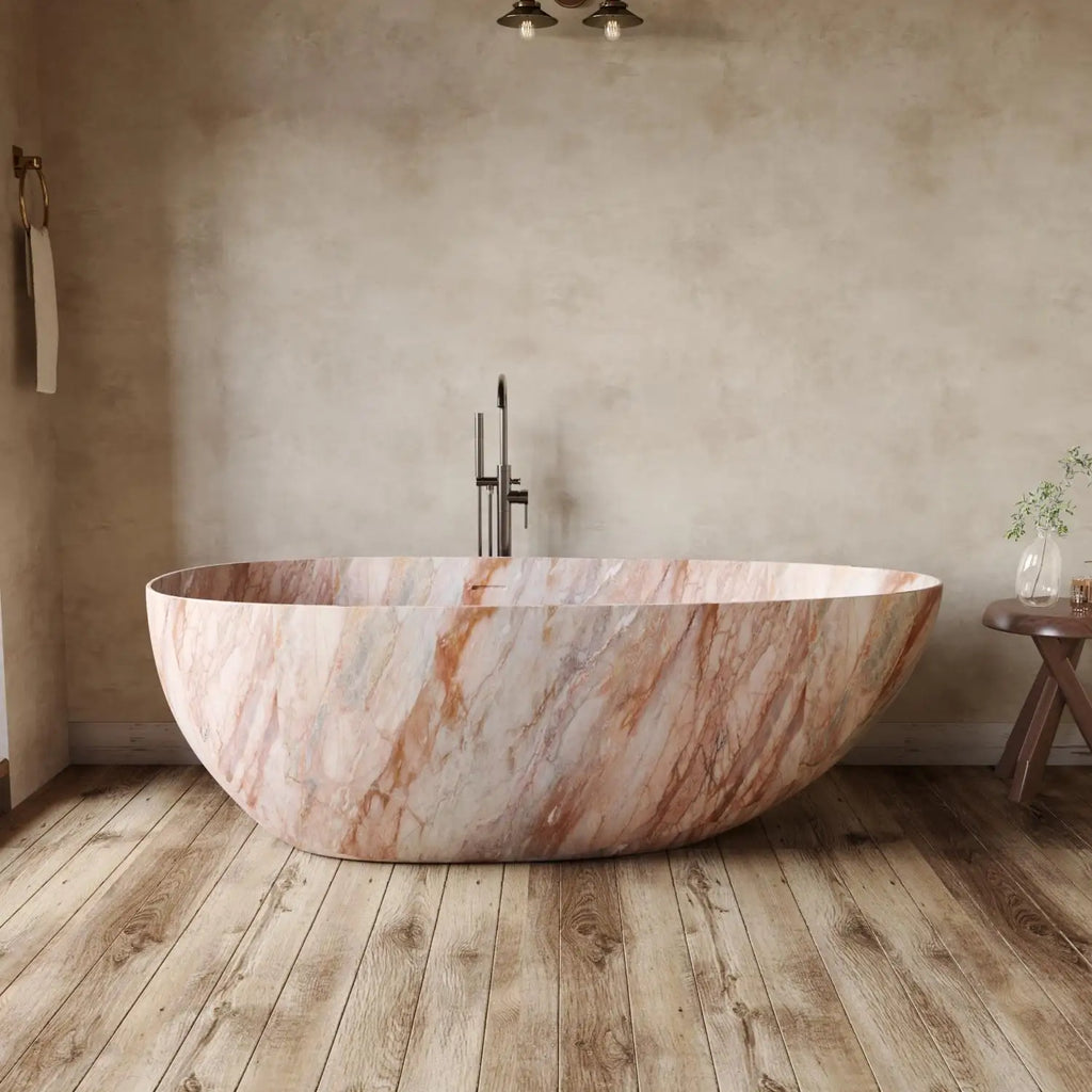 Any Size Custom Italian Luxury Egg Shaped Bathtub Freestanding Soaking Tub Villa Bathroom Spa Whirlpool Tub Modern Luxury Design